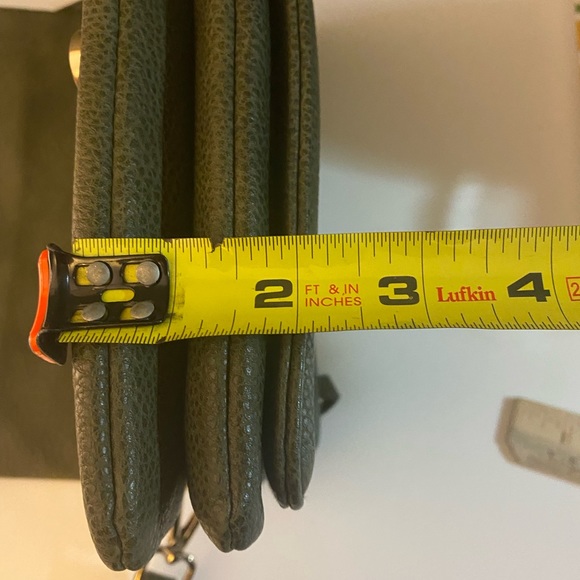 Street Level Demi Fold Over Vegan Leather Crossbody Bag in Olive Green - Picture 12 of 12